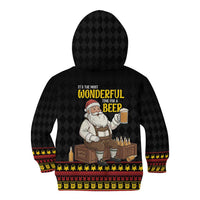 Funny Santa Claus Kid Hoodie It's The Most Wonderful Time For A Beer - Wonder Print Shop