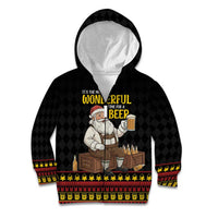 Funny Santa Claus Kid Hoodie It's The Most Wonderful Time For A Beer - Wonder Print Shop