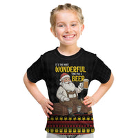 Funny Santa Claus Kid T Shirt It's The Most Wonderful Time For A Beer - Wonder Print Shop