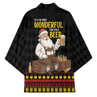 Funny Santa Claus Kimono It's The Most Wonderful Time For A Beer - Wonder Print Shop
