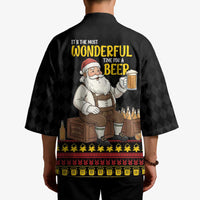 Funny Santa Claus Kimono It's The Most Wonderful Time For A Beer - Wonder Print Shop