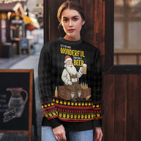 Funny Santa Claus Ugly Christmas Sweater It's The Most Wonderful Time For A Beer - Wonder Print Shop