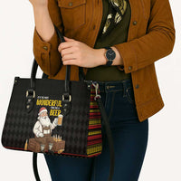 Funny Santa Claus Leather Bag It's The Most Wonderful Time For A Beer - Wonder Print Shop