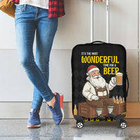 Funny Santa Claus Luggage Cover It's The Most Wonderful Time For A Beer - Wonder Print Shop