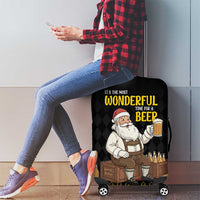Funny Santa Claus Luggage Cover It's The Most Wonderful Time For A Beer - Wonder Print Shop