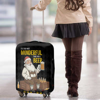 Funny Santa Claus Luggage Cover It's The Most Wonderful Time For A Beer - Wonder Print Shop