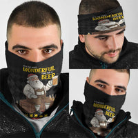 Funny Santa Claus Neck Gaiter It's The Most Wonderful Time For A Beer - Wonder Print Shop