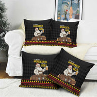 Funny Santa Claus Pillow Cover It's The Most Wonderful Time For A Beer - Wonder Print Shop