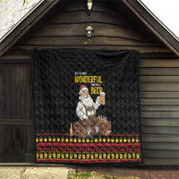 Funny Santa Claus Quilt It's The Most Wonderful Time For A Beer - Wonder Print Shop