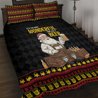 Funny Santa Claus Quilt Bed Set It's The Most Wonderful Time For A Beer - Wonder Print Shop