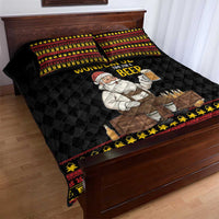 Funny Santa Claus Quilt Bed Set It's The Most Wonderful Time For A Beer - Wonder Print Shop