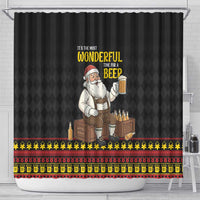 Funny Santa Claus Shower Curtain It's The Most Wonderful Time For A Beer - Wonder Print Shop