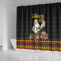 Funny Santa Claus Shower Curtain It's The Most Wonderful Time For A Beer - Wonder Print Shop