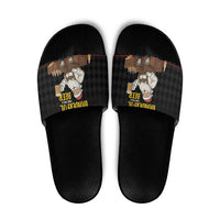 Funny Santa Claus Slide Sandals It's The Most Wonderful Time For A Beer - Wonder Print Shop
