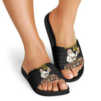 Funny Santa Claus Slide Sandals It's The Most Wonderful Time For A Beer - Wonder Print Shop
