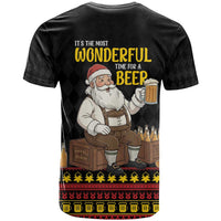 Funny Santa Claus T Shirt It's The Most Wonderful Time For A Beer - Wonder Print Shop