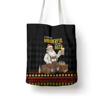 Funny Santa Claus Tote Bag It's The Most Wonderful Time For A Beer - Wonder Print Shop