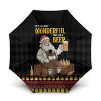 Funny Santa Claus Umbrella It's The Most Wonderful Time For A Beer - Wonder Print Shop