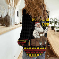 Funny Santa Claus Women Casual Shirt It's The Most Wonderful Time For A Beer - Wonder Print Shop