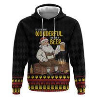 Funny Santa Claus Zip Hoodie It's The Most Wonderful Time For A Beer - Wonder Print Shop