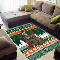 Ireland Christmas Personalized Area Rug Daidi na Nollag With Irish Harp - Wonder Print Shop