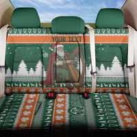 Ireland Christmas Personalized Back Car Seat Cover Daidi na Nollag With Irish Harp - Wonder Print Shop