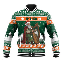 Ireland Christmas Personalized Baseball Jacket Daidi na Nollag With Irish Harp - Wonder Print Shop