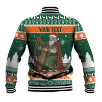 Ireland Christmas Personalized Baseball Jacket Daidi na Nollag With Irish Harp - Wonder Print Shop