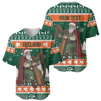 Ireland Christmas Personalized Baseball Jersey Daidi na Nollag With Irish Harp - Wonder Print Shop