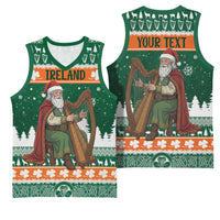 Ireland Christmas Personalized Basketball Jersey Daidi na Nollag With Irish Harp - Wonder Print Shop