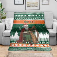 Ireland Christmas Personalized Blanket Daidi na Nollag With Irish Harp - Wonder Print Shop
