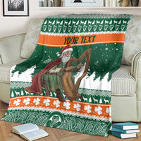 Ireland Christmas Personalized Blanket Daidi na Nollag With Irish Harp - Wonder Print Shop