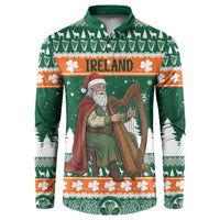 Ireland Christmas Personalized Button Sweatshirt Daidi na Nollag With Irish Harp - Wonder Print Shop