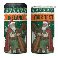 Ireland Christmas Personalized 4 in 1 Can Cooler Tumbler Daidi na Nollag With Irish Harp - Wonder Print Shop