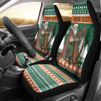 Ireland Christmas Personalized Car Seat Cover Daidi na Nollag With Irish Harp - Wonder Print Shop