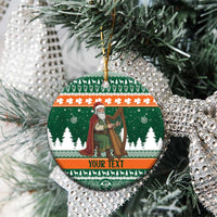 Ireland Christmas Personalized Ceramic Ornament Daidi na Nollag With Irish Harp - Wonder Print Shop