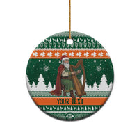 Ireland Christmas Personalized Ceramic Ornament Daidi na Nollag With Irish Harp - Wonder Print Shop