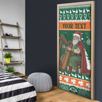 Ireland Christmas Personalized Door Cover Daidi na Nollag With Irish Harp - Wonder Print Shop