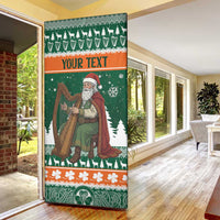Ireland Christmas Personalized Door Cover Daidi na Nollag With Irish Harp - Wonder Print Shop