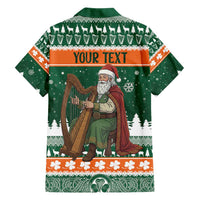 Ireland Christmas Personalized Hawaiian Shirt Daidi na Nollag With Irish Harp - Wonder Print Shop