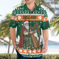 Ireland Christmas Personalized Hawaiian Shirt Daidi na Nollag With Irish Harp - Wonder Print Shop