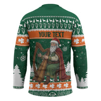 Ireland Christmas Personalized Hockey Jersey Daidi na Nollag With Irish Harp - Wonder Print Shop