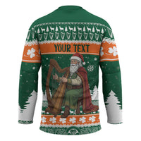 Ireland Christmas Personalized Hockey Jersey Daidi na Nollag With Irish Harp - Wonder Print Shop