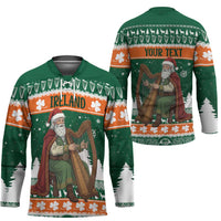 Ireland Christmas Personalized Hockey Jersey Daidi na Nollag With Irish Harp - Wonder Print Shop