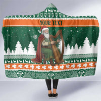 Ireland Christmas Personalized Hooded Blanket Daidi na Nollag With Irish Harp - Wonder Print Shop