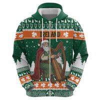 Ireland Christmas Personalized Hoodie Daidi na Nollag With Irish Harp - Wonder Print Shop