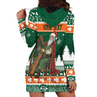 Ireland Christmas Personalized Hoodie Dress Daidi na Nollag With Irish Harp - Wonder Print Shop