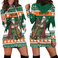 Ireland Christmas Personalized Hoodie Dress Daidi na Nollag With Irish Harp - Wonder Print Shop