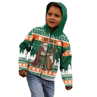 Ireland Christmas Personalized Kid Hoodie Daidi na Nollag With Irish Harp - Wonder Print Shop
