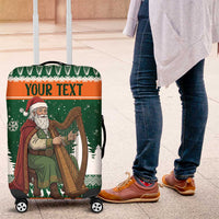 Ireland Christmas Personalized Luggage Cover Daidi na Nollag With Irish Harp - Wonder Print Shop